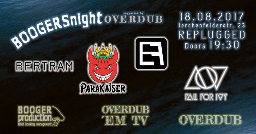 BOOGERSnight: Parakaiser, Bertram, Exit by Form, Fall For Ivy